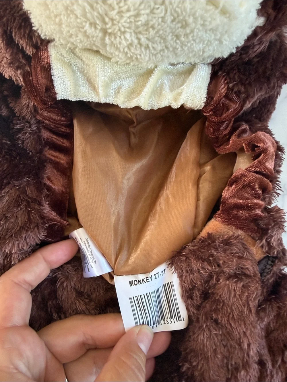 Toddler Monkey Costume Sz 2-3T Silky Soft